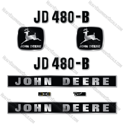 John Deere JD480-B Decal Kit Forklift- Aftermarket Kit   decal kit, deere, john deere