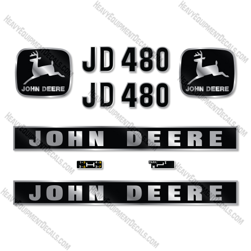 John Deere JD480 Decal Kit Forklift- Aftermarket Kit    decal kit, deere, john deere