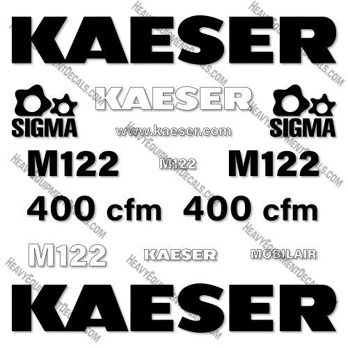 Kaeser M122 Decal Kit Air Compressor  - Aftermarket Kit  decal kit