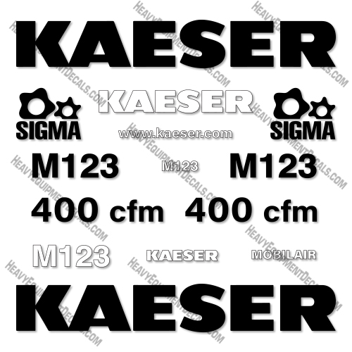 Kaeser M123 Decal Kit Air Compressor  - Aftermarket Kit  decal kit