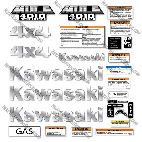 Kawasaki  Mule 4010 4x4 Decal Kit UTV - Aftermarket Kit decal kit, power