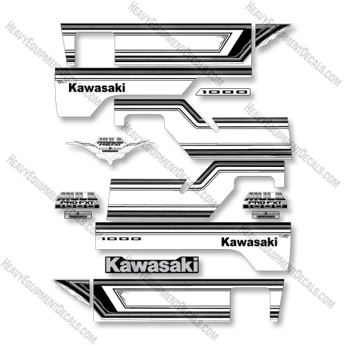 Kawasaki Mule Pro Fxt Ranch Edition Platinum Decal Kit UTV  - Aftermarket Kit 