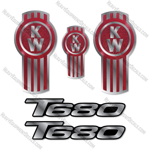 Kenworth T680 Decal Kit Truck- Aftermarket Kit 