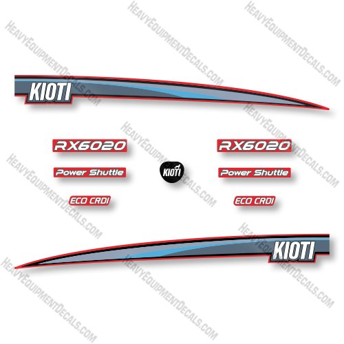 KIOTI RX6020 Decal Kit Compact Utility Tractor - Aftermarket Kit 