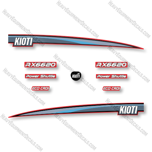 KIOTI RX6620 Decal Kit Compact Utility Tractor - Aftermarket Kit  
