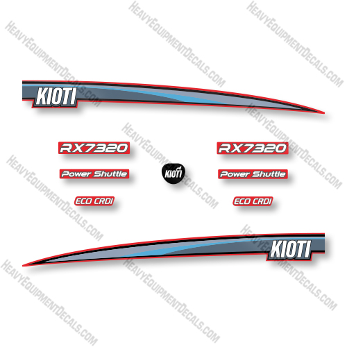 KIOTI RX7320 Decal Kit Compact Utility Tractor - Aftermarket Kit   