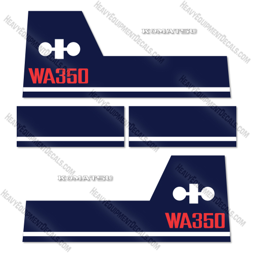 Komatsu WA350-1 Decal Kit Wheel Loader - Aftermarket Kit  decal kit, decals, komatsu 