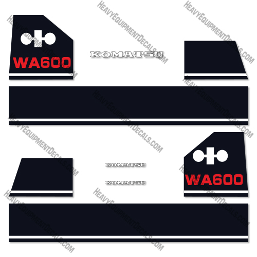 Komatsu WA600-1 Decal Kit Wheel Loader - Aftermarket Kit  decal kit, decals, komatsu 