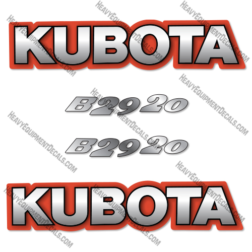 Kubota B2920 Decal Kit Compact Utility Tractor - Aftermarket Kit  Kubota,decals
