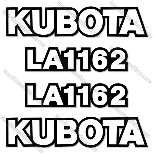 Kubota LA1162 Decal Kit Front End Loader  - Aftermarket Kit 