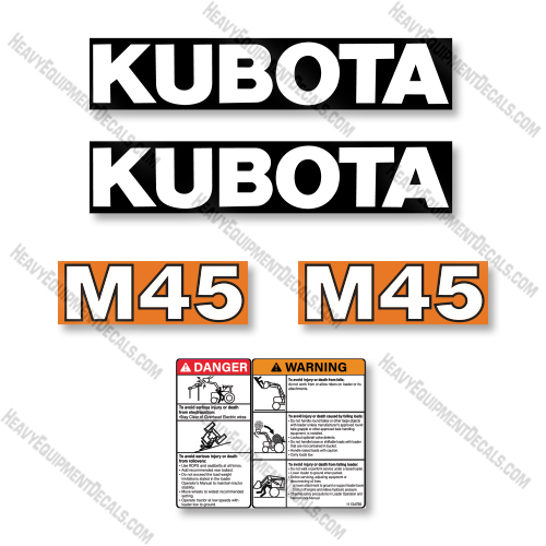 Kubota M45 Decal Kit Tractor - Aftermarket KIt Kubota,decals