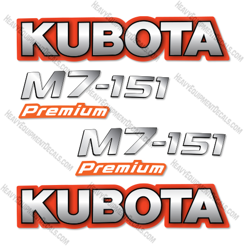 Kubota M7-151 Decal Kit Tractor - Aftermarket Kit  Kubota,decals