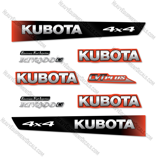 Kubota RTV400 Decal Kit UTV - Aftermarket Kit Kubota,decals
