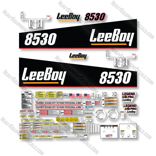 LeeBoy 8530 Decal Kit Paver - Aftermarket Kit  decals, decal kit, leeboy 