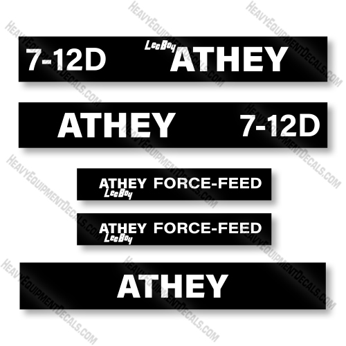 LeeBoy Athey 7-12D Decal Kit Force Feed Loader - Aftermarket Kit decals, decal kit, leeboy 