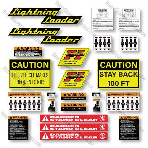 Lightning Loader HL3 Decal Kit Truck Loader - Aftermarket Kit   decals, decal kit 