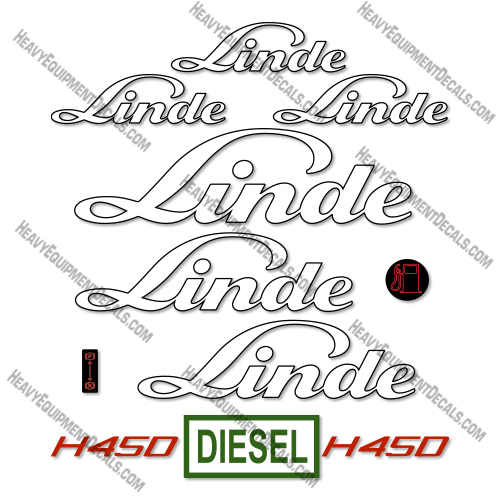 Linde H45D Decal Kit Forklift - Aftermarket Kit decal kit, forklift, h40, 40, linde