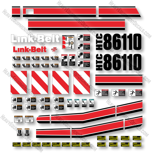 Link-Belt HTC86110 Decal Kit Crane - Aftermarket Kit   belt, decal kit, link, link-belt, 