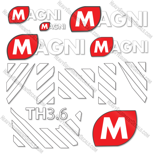 Magni TH3.6 Decal Kit Telehandler-  Aftermarket Kit - NOT GENUINE OEM 