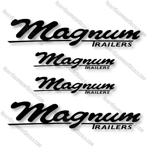 Magnum Trailers Logo Black Decal Kit Trailer - Aftermarket Kit  