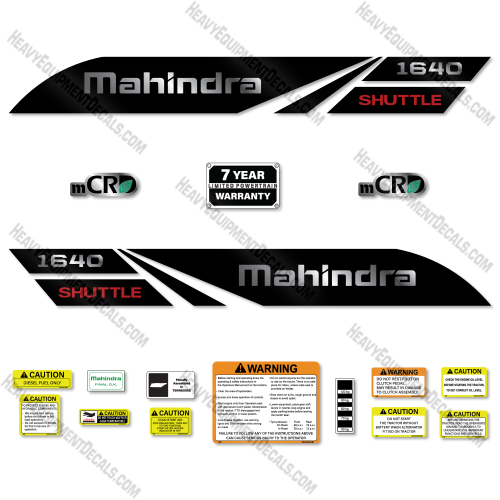 Mahindra 1640 Shuttle Decal Kit Tractor - Aftermarket Kit  decals, decal kit