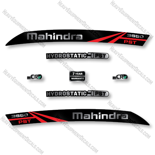 Mahindra 3650 PST Decal Kit Tractor - Aftermarket Kit  decals, decal kit