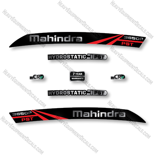 Mahindra 3650P PST Decal Kit Tractor - Aftermarket Kit decals, decal kit