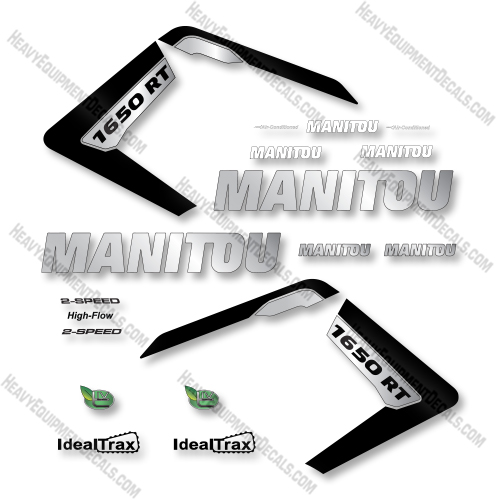 Manitou 1650RT Decal Kit Compact Track Loader - Aftermarket Kit 1050, 1050rt, compact, compact loader, decal kit, loader