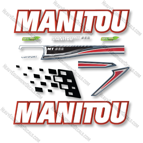 Manitou MT932 Decal Kit Forklift - Aftermarket Kit 1050, 1050rt, compact, compact loader, decal kit, loader