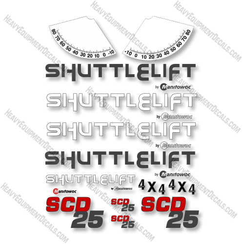 Manitowoc SCD25 Decal Kit Crane - Aftermarket Kit decal kit