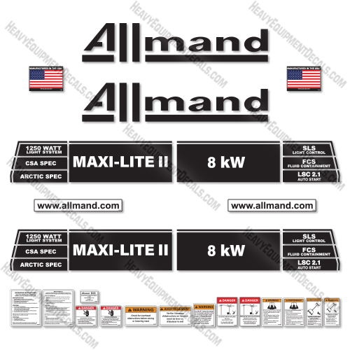 Maxi Lite 2 8kw Decal Kit Generator- Aftermarket Kit   decal kit