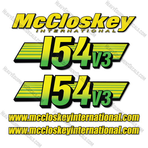 McCloskey 154V3 Decal Kit Impact Crusher -Aftermarket Kit decals, decal kit