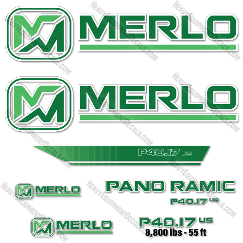 Fits Merlo Panoramic P40.17US Decal Kit Telehandler  decal kit, 
