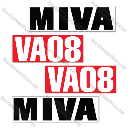MIVA VA08 Decal Kit Mini Crawler Excavator- Aftermarket Kit 