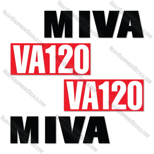 MIVA VA120 Decal Kit Mini Crawler Excavator- Aftermarket Kit  