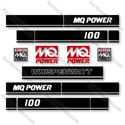 Multiquip MQ Power DCA100 Decal Kit Generator -Aftermarket Kit decal kit, mq power, multi