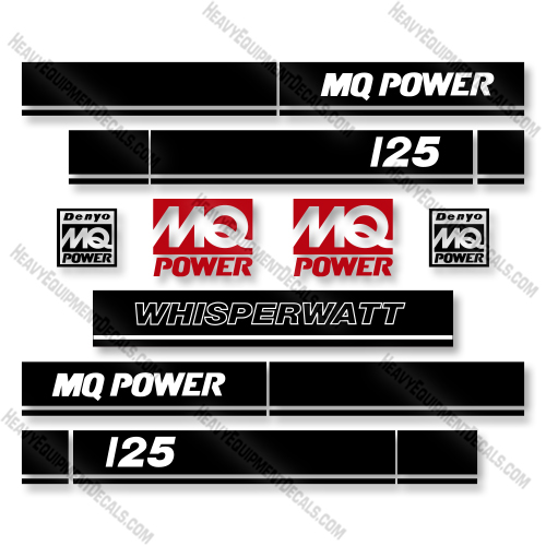 Multiquip MQ Power DCA125 Decal Kit Generator -Aftermarket Kit 13, 13ha, ar13ha, decal kit, ha