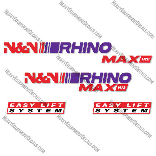 N&N Rhino Max Decal Kit Trailer - Aftermarket Kit decals, decal kit, gehl