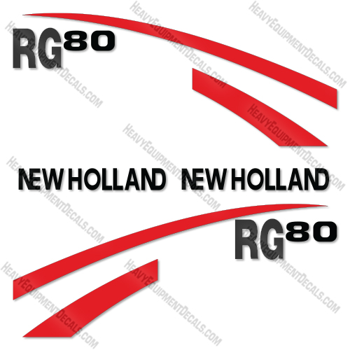New Holland RG80 Decal Kit Motor Grader-  Aftermarket Kit  new holland, decal kit