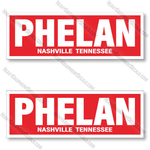 Phelan Trailer Logos 14 inch Decal Kit Trailer - Aftermarket Kit  decals, decal kit, phelan