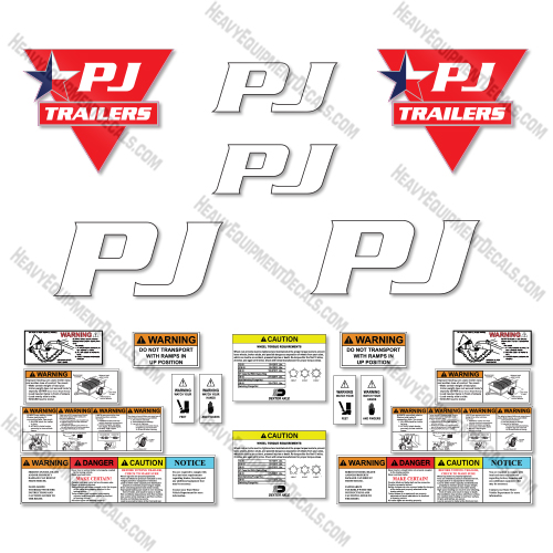 PJ Trailer Full Decal Kit Trailer - Aftermarket Kit decal kit