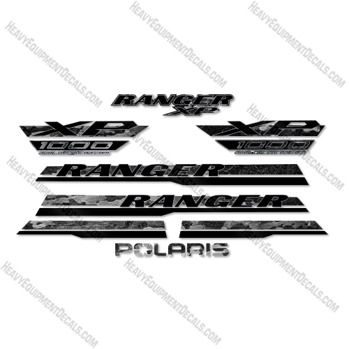 Polaris Ranger 1000 XP Premium 2026 Decal Kit UTV - Custom Black Bark- Aftermarket Kit   decal kit, polaris ranger, 
