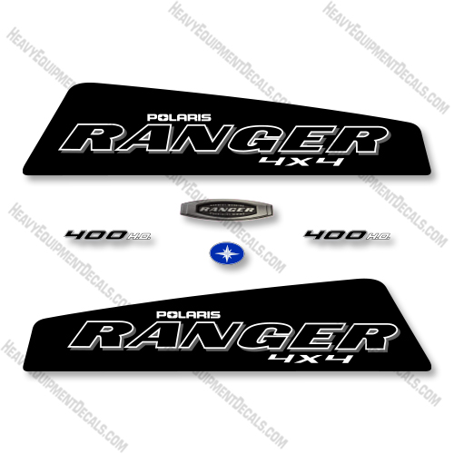 Polaris Ranger 400 HO Black 2009-2010 Decal Kit Utility Vehicle - Aftermarket Kit  decal kit, polaris ranger, 