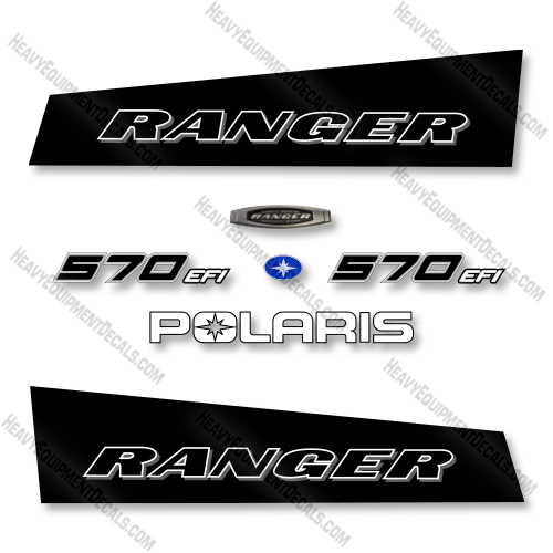 Polaris Ranger 570 EFI Decal Kit Utility Vehicle -  Black - Aftermarket Kit   decal kit, polaris ranger, decals