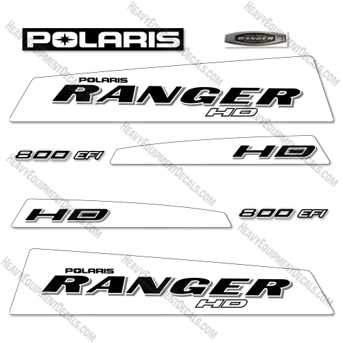 Polaris Ranger 800 HD Decal Kit UTV -White - Aftermarket Kit    decal kit, polaris ranger, 