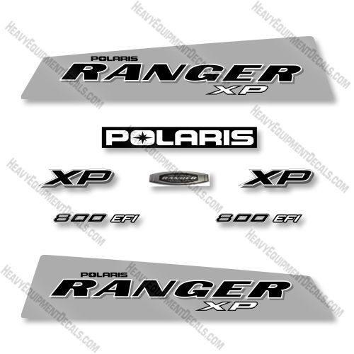 Polaris Ranger 800 XP Turbo Silver 2010 Decal Kit Utility Vehicle - Aftermarket Kit  decal kit, polaris ranger, 