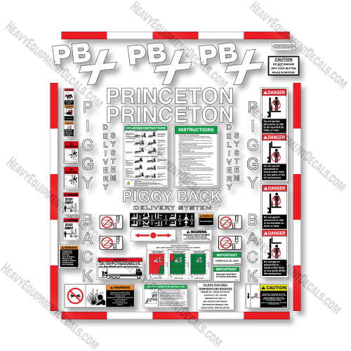  Princeton PBX Decal Kit Forklift - Aftermarket Kit  decal kit, pb, telescopic, pig, piggy