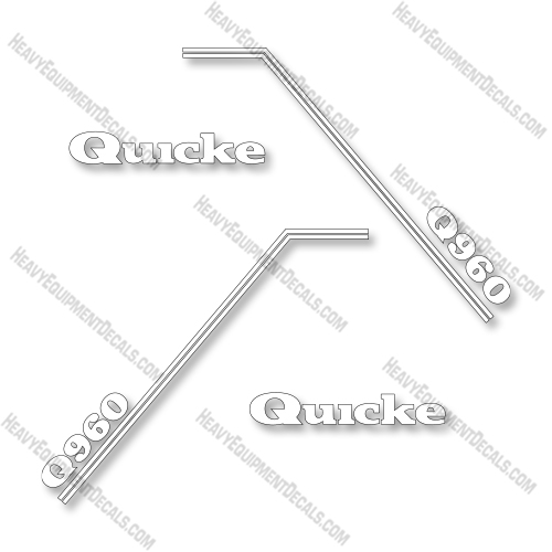 Quicke Q960 Decal Kit Front End Loader - Aftermarket Kit  decal kit, decals