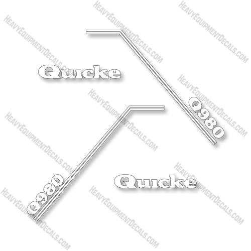Quicke Q980 Decal Kit Front End Loader - Aftermarket Kit  decal kit, decals