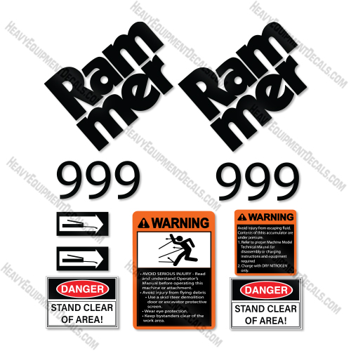 Rammer 999 Decal Kit Breaker -Aftermarket Kit decals, decal kit